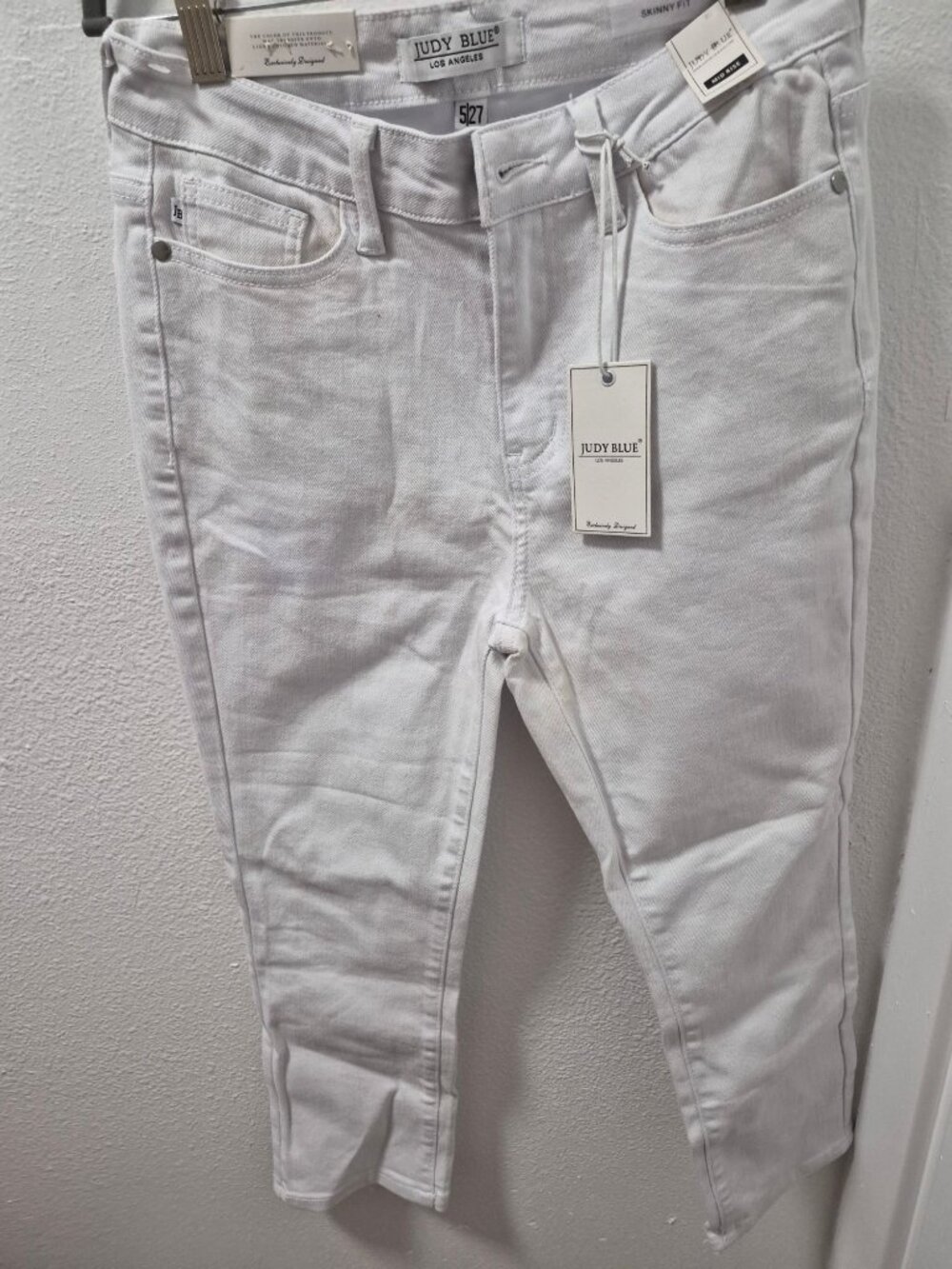 Judy Blue White Skinny Fit Mid Rise Jeans Size 5/27 NWT